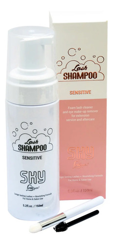 Shampoo Para Extensiones De Pestañas 150ml Con Brocha