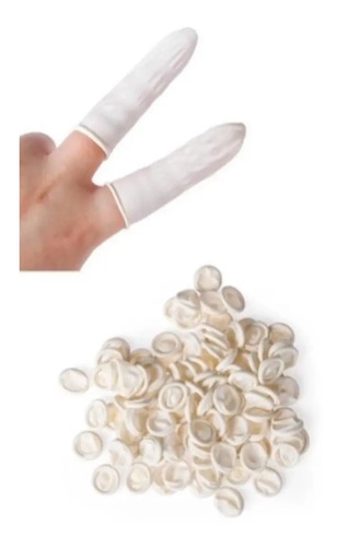 Dedales De Látex Para Manicure O Cunas Para Dedos 100 Pcs - Imagen 2
